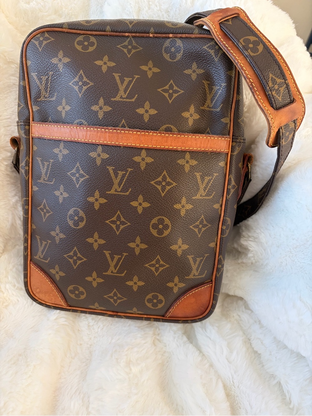Louis Vuitton Monogram Canvas Crossbody Bag in Brown and Tan